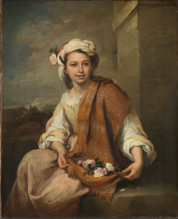 Spring the flower by Bartolome Esteban Murillo